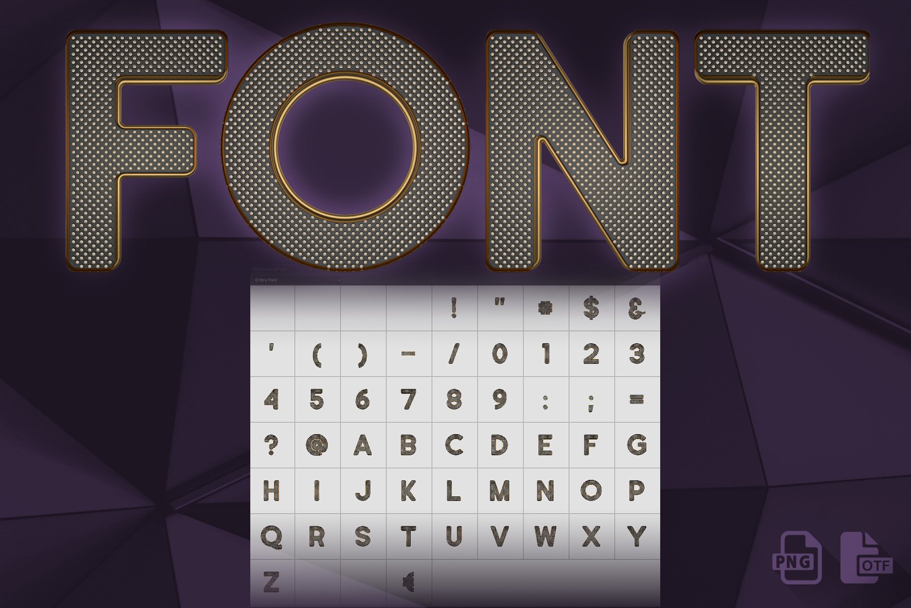 MS Diamond Bitmap Font & PNGs preview image.