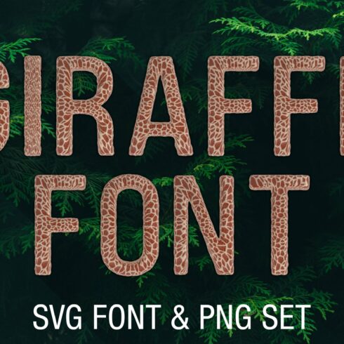 Giraffe SVG Font & PNG Lettering Setcover image.