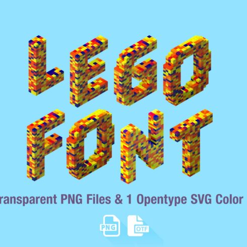 Ms Lego Opentype Color Font & PNGs cover image.