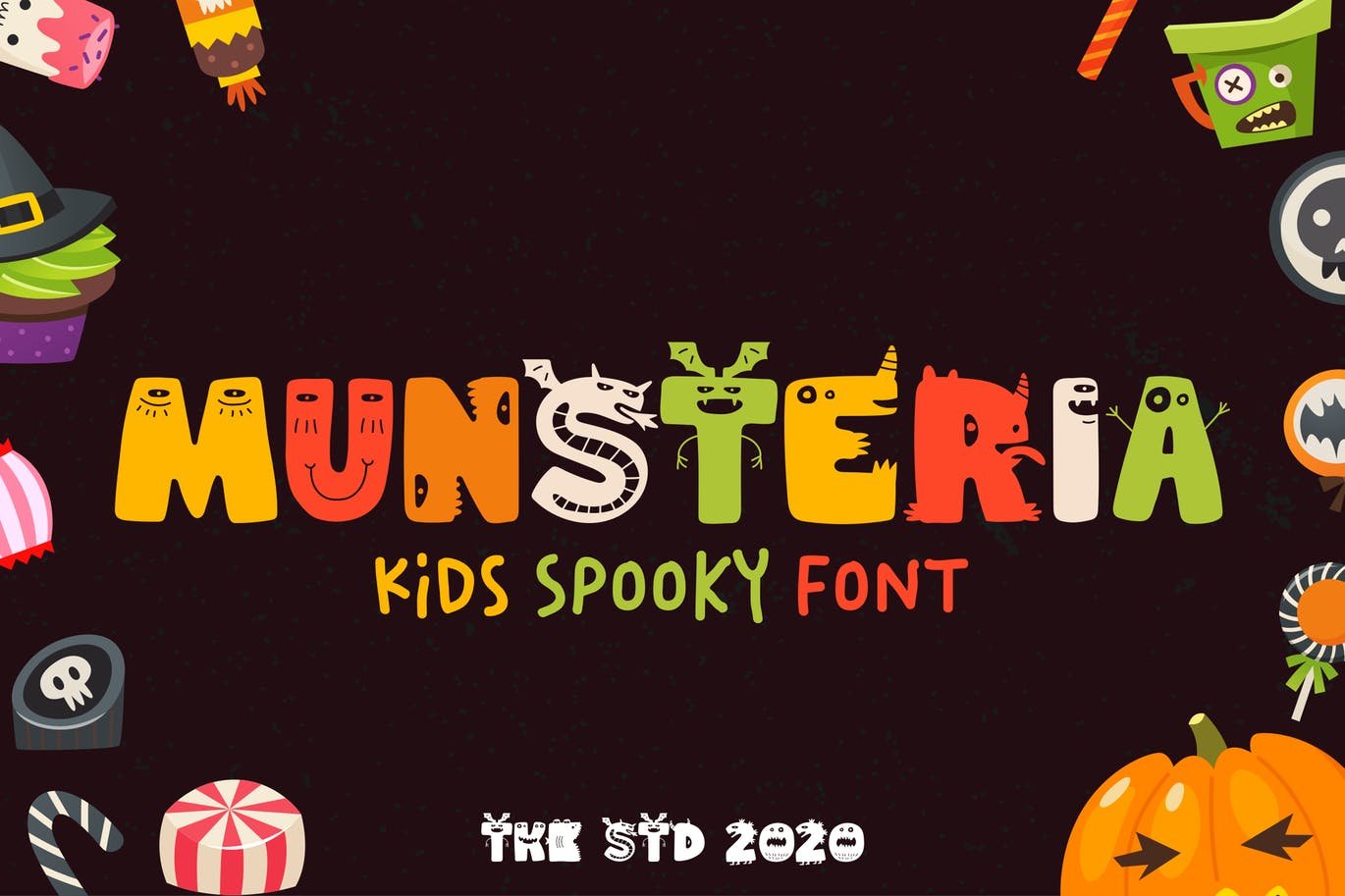 munsteria kids funny monster font 1 549
