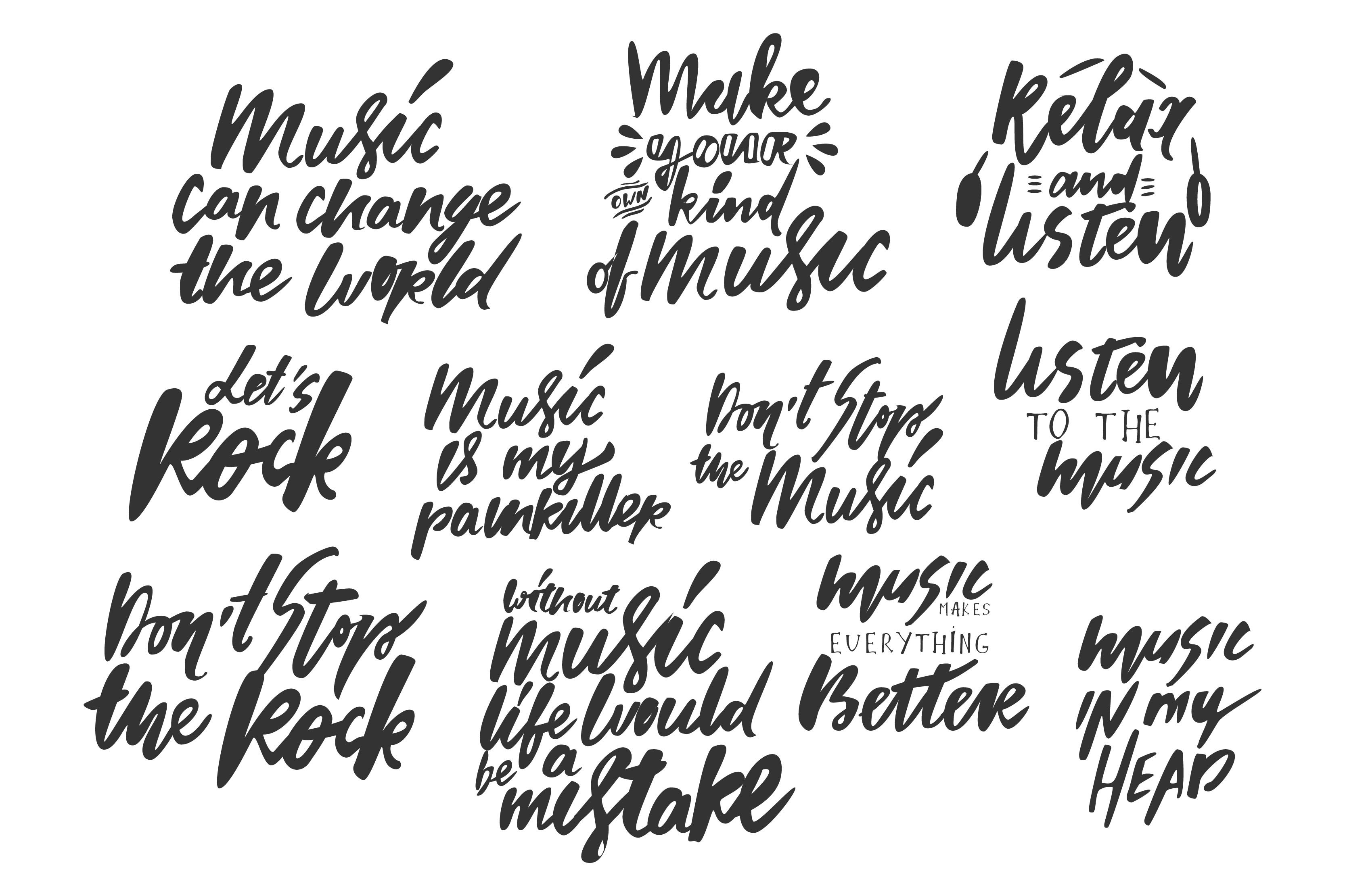 Music big lettering set cover image.