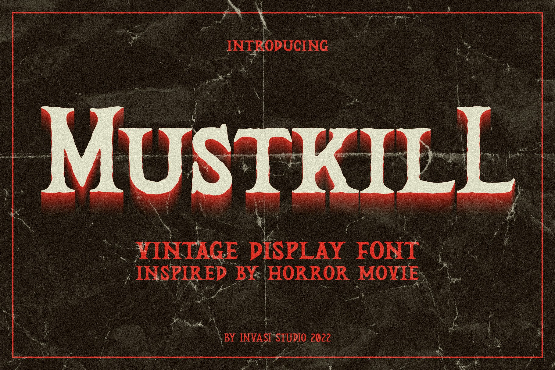 Mustkill - Vintage Horror Font cover image.