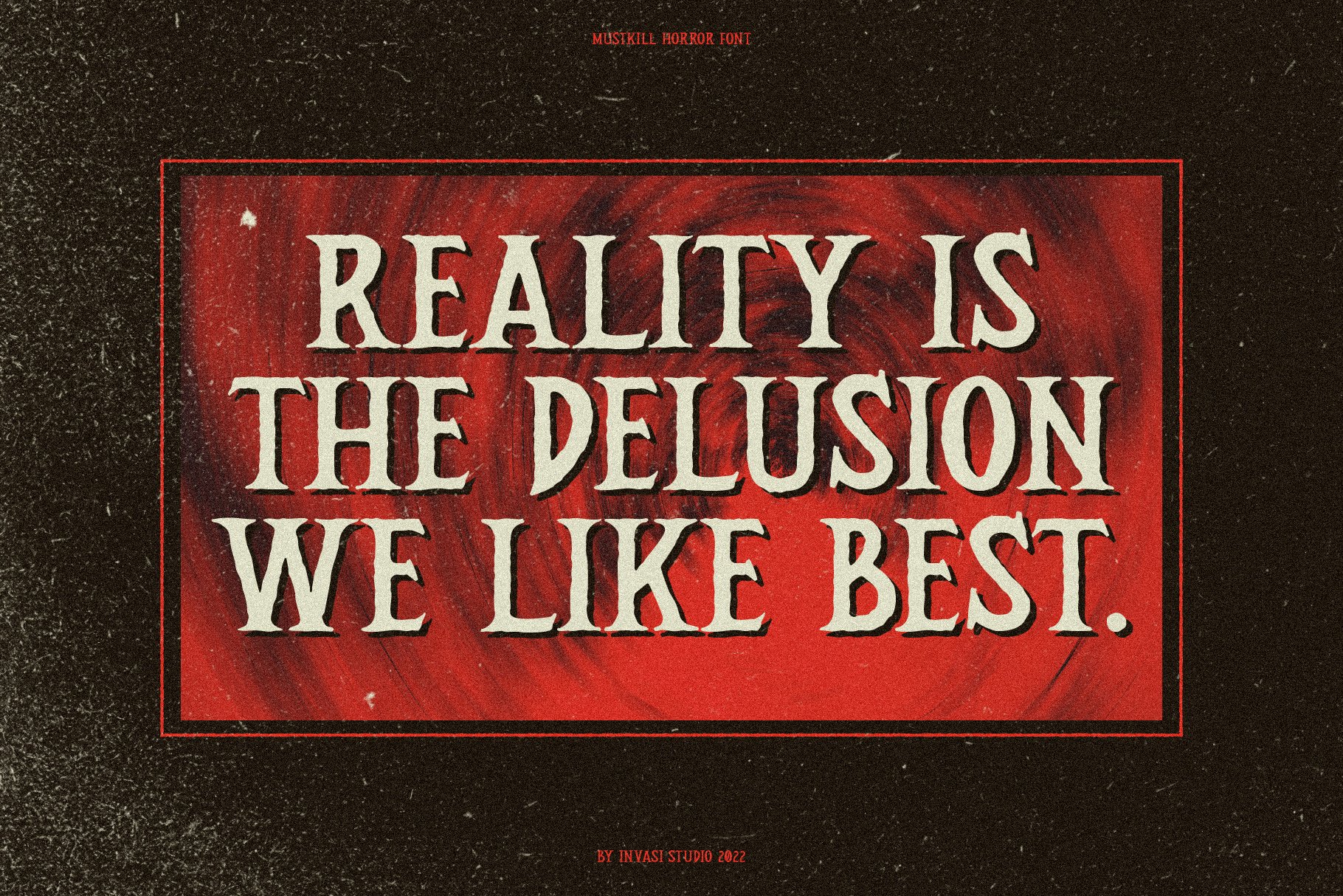 Mustkill - Vintage Horror Font preview image.