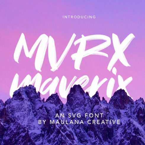 MVRX Maverix SVG Brush Font cover image.