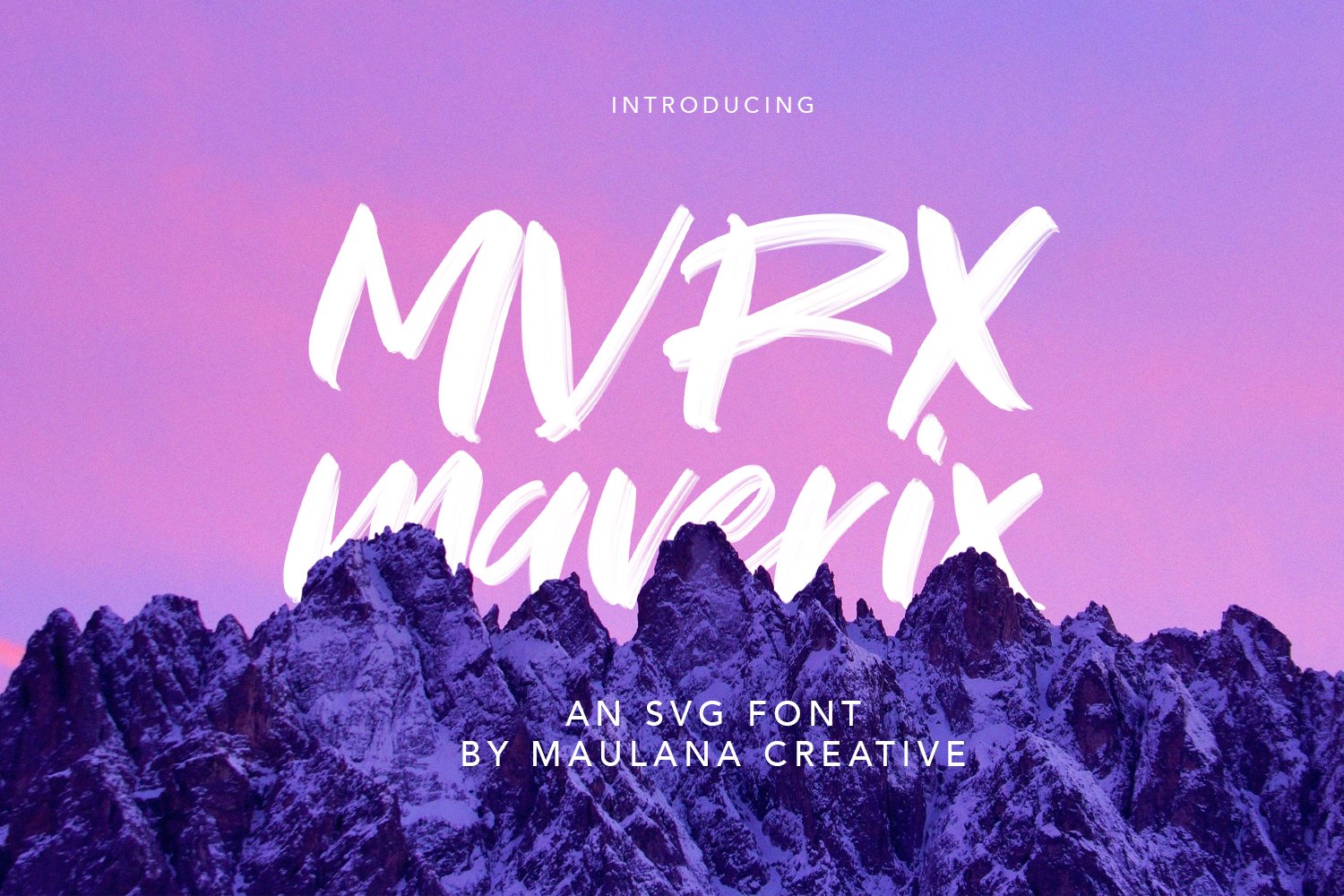 MVRX Maverix SVG Brush Font cover image.