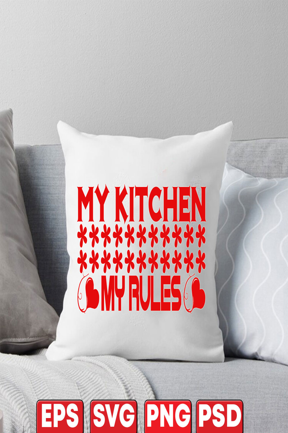 My kitchen my rules pinterest preview image.