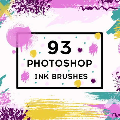 Set 93 Photoshop ink brushescover image.