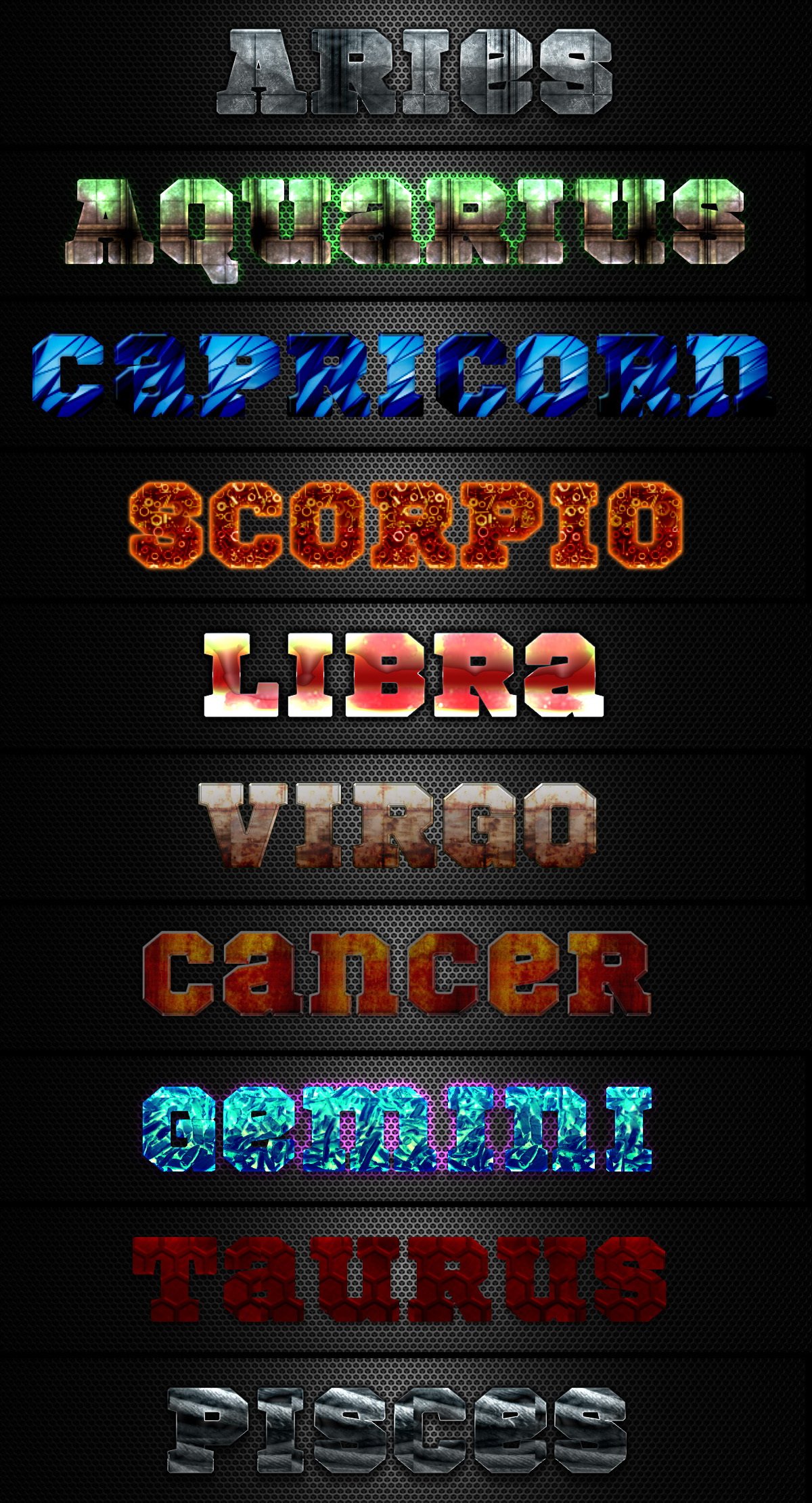 10 creative Photoshop Styles V100preview image.