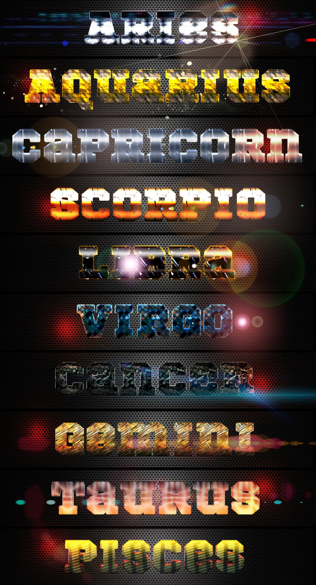 10 creative Photoshop Styles V13preview image.