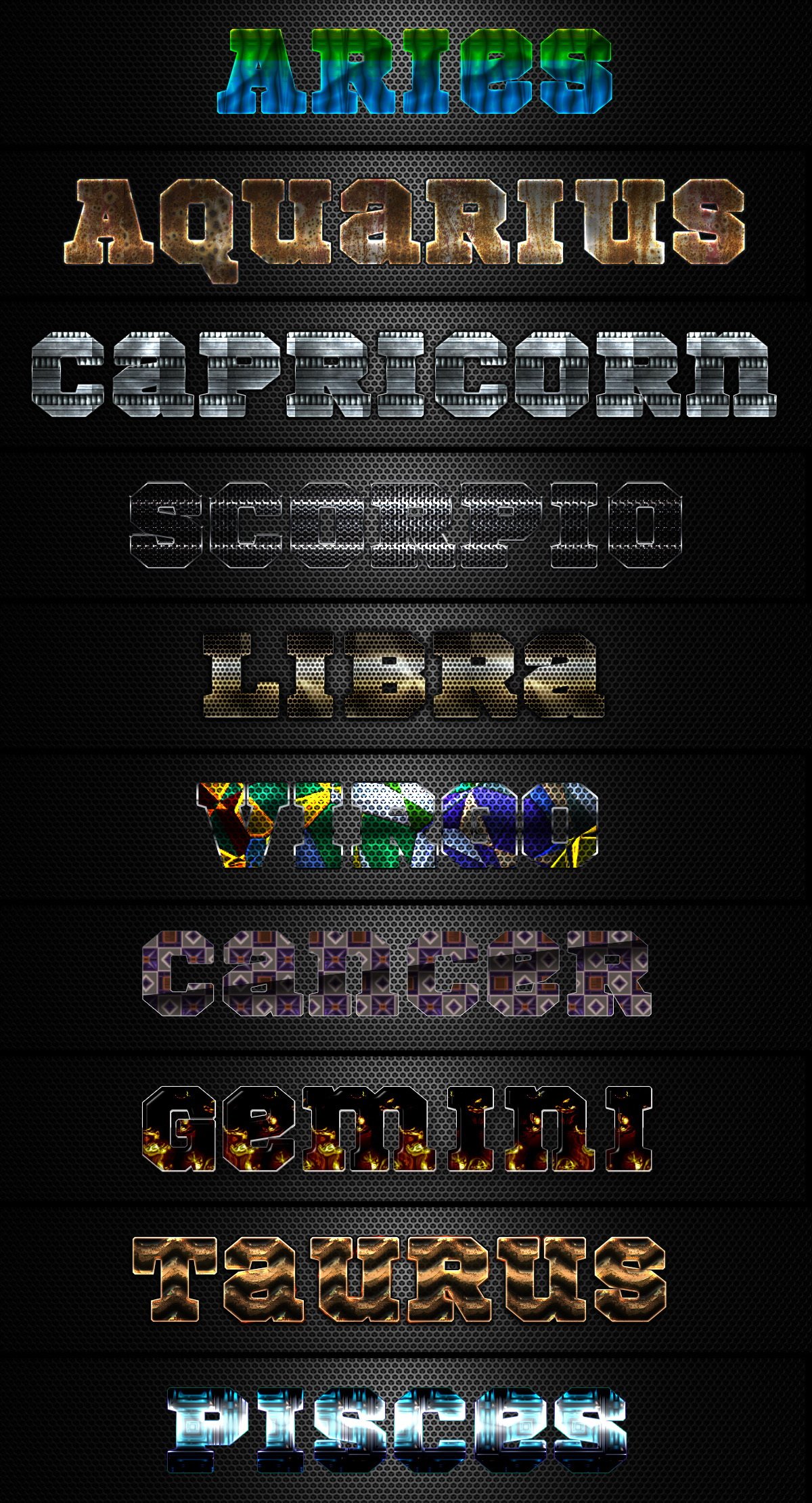 10 creative Photoshop Styles V155preview image.