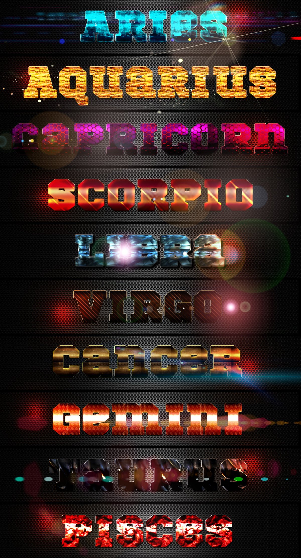 10 creative Photoshop Styles V25preview image.