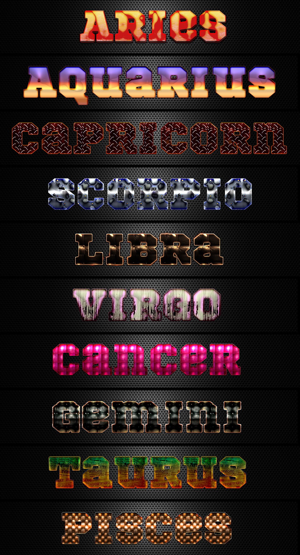 10 creative Photoshop Styles V340preview image.