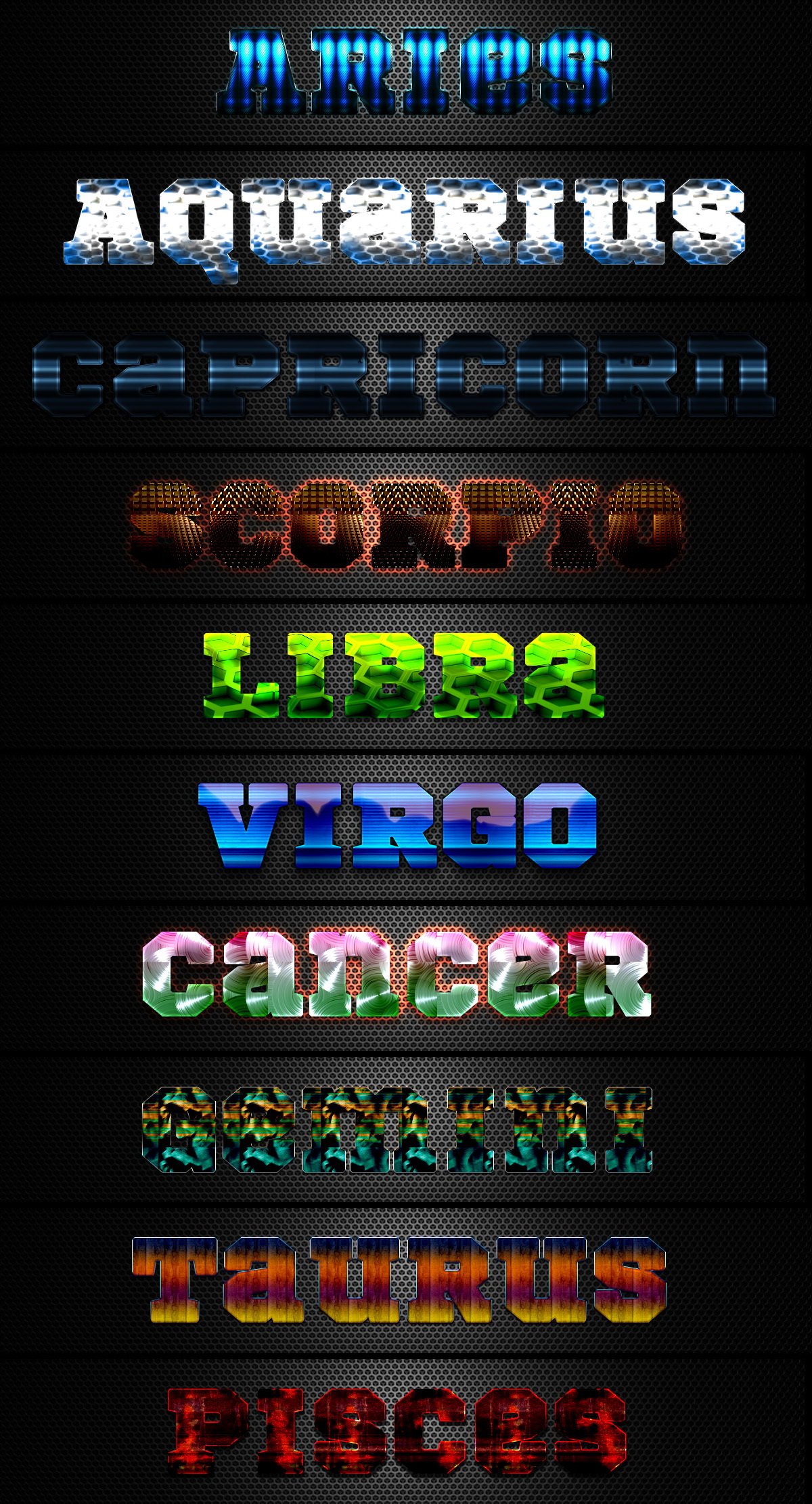10 creative Photoshop Styles V48preview image.