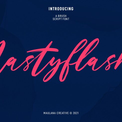 Nastyflashy Brush Script Font cover image.