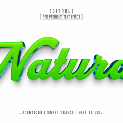 Natural 3D Editable Text Effectcover image.