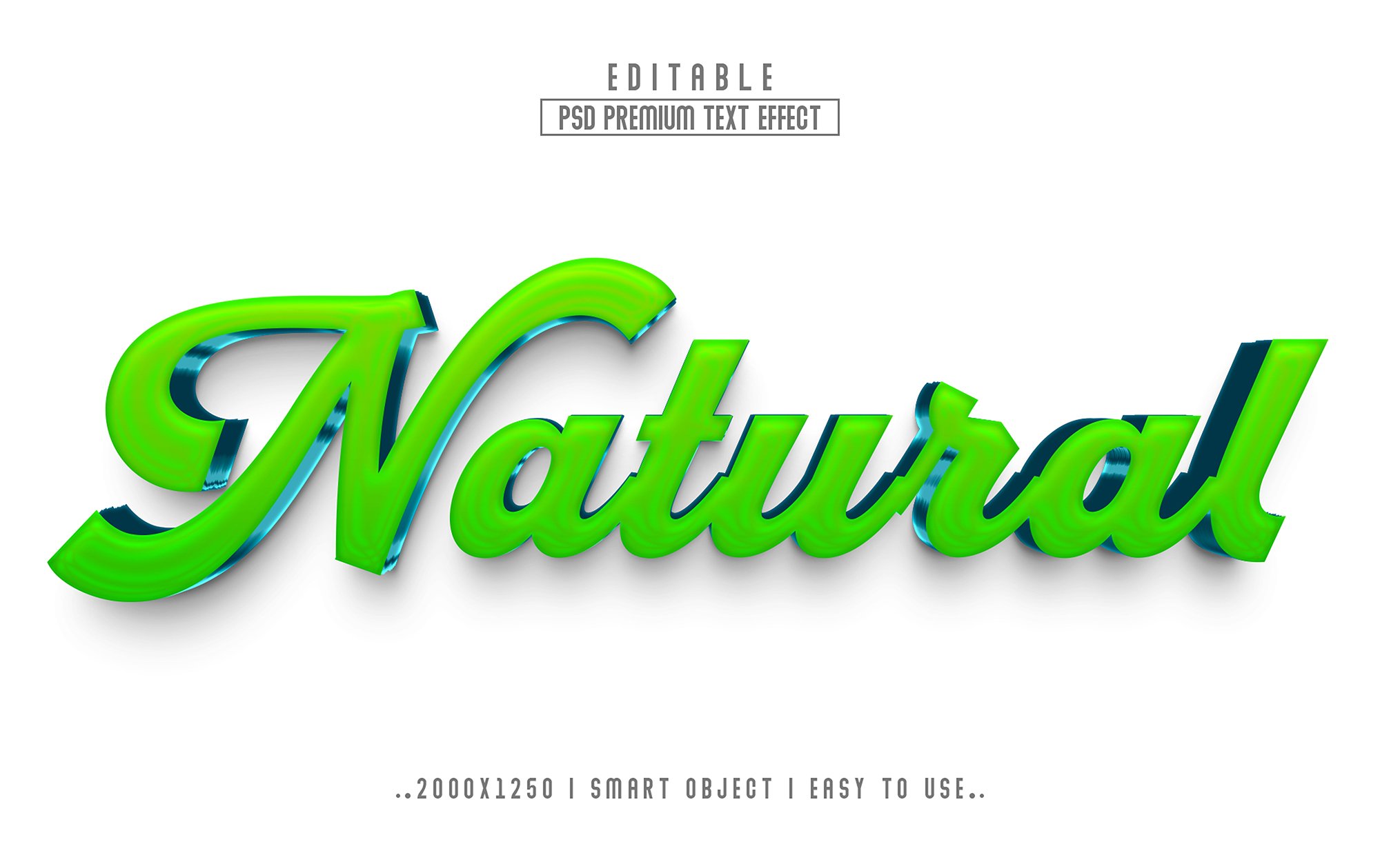 Natural 3D Editable Text Effectcover image.