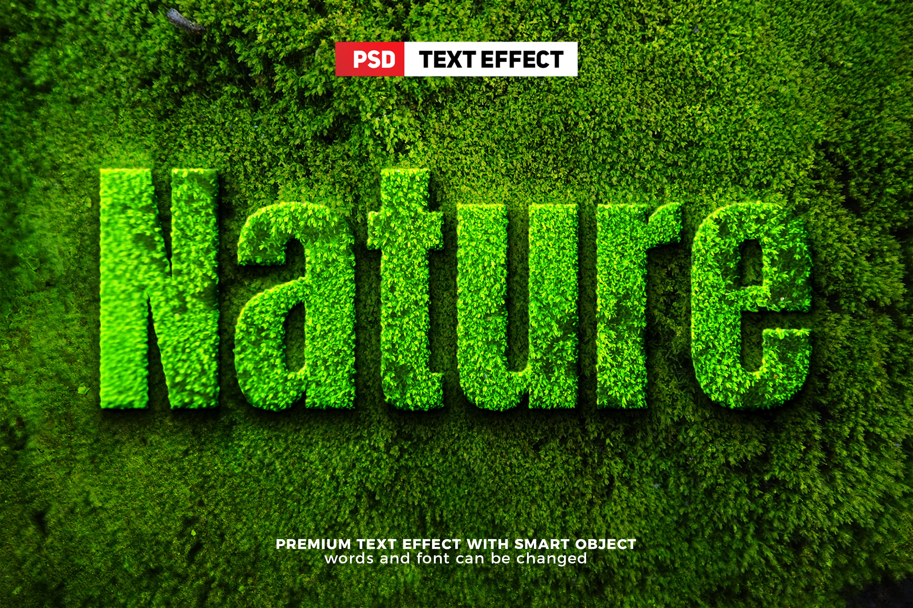 Nature Grass Editable Text Effectpreview image.