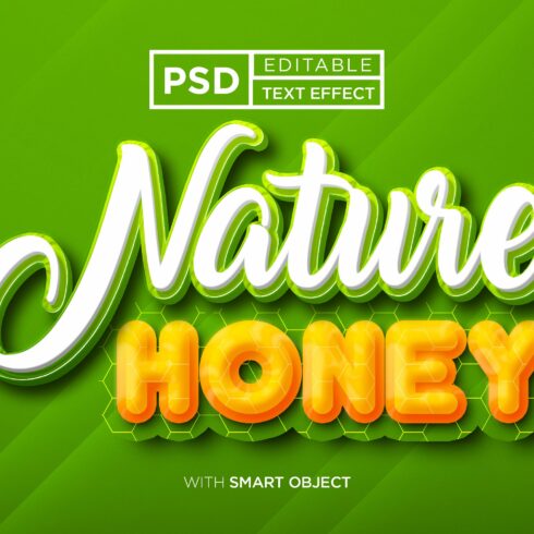 nature honey editable text effectcover image.