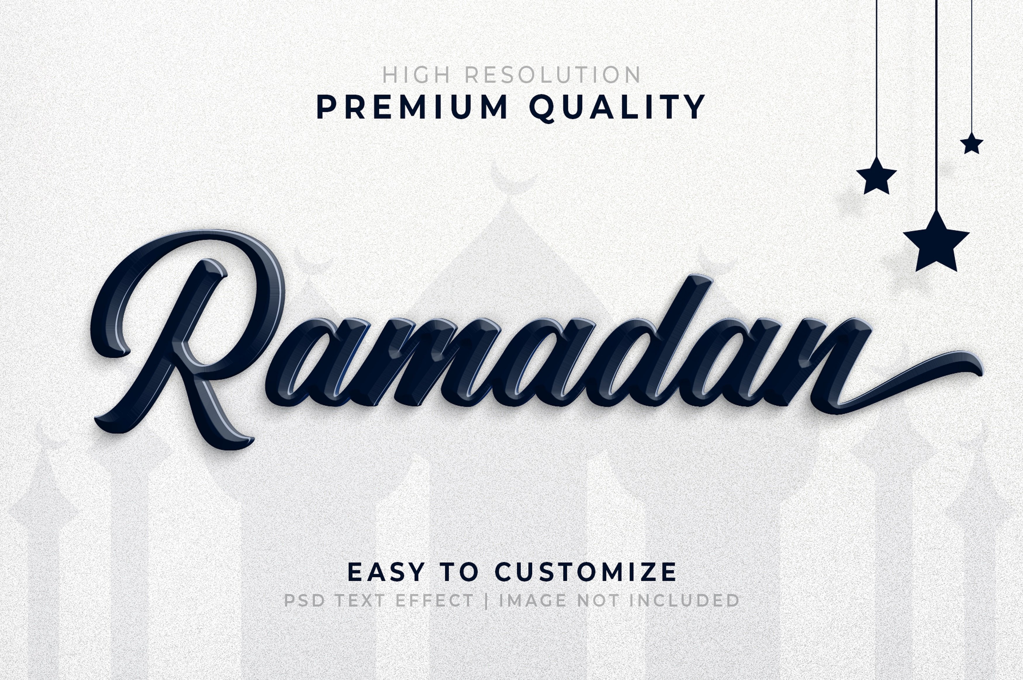 Ramadan Text Style Effect Mockupcover image.