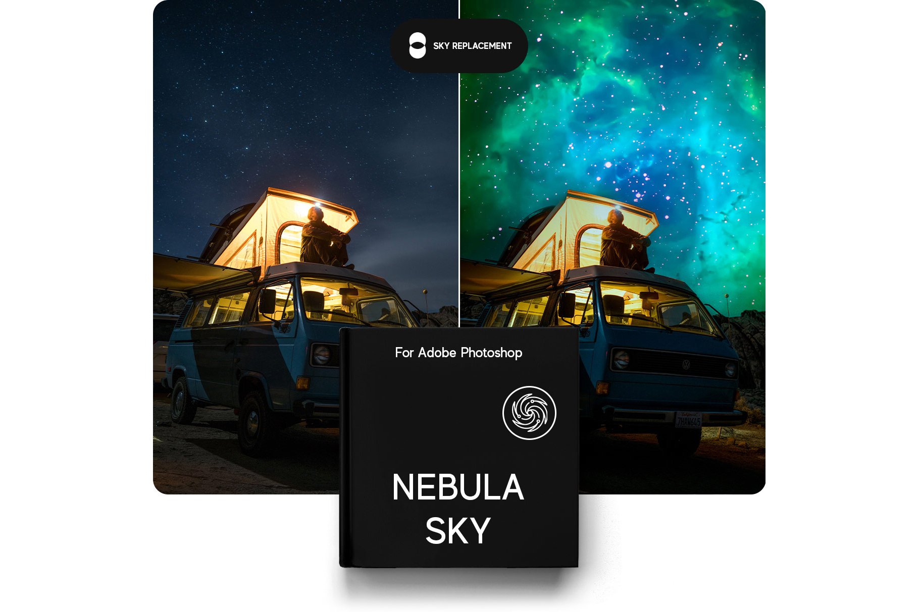 nebula sky replacement pack for adobe photoshop 1 90