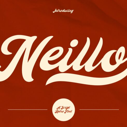 Neillo Retro Script Font cover image.