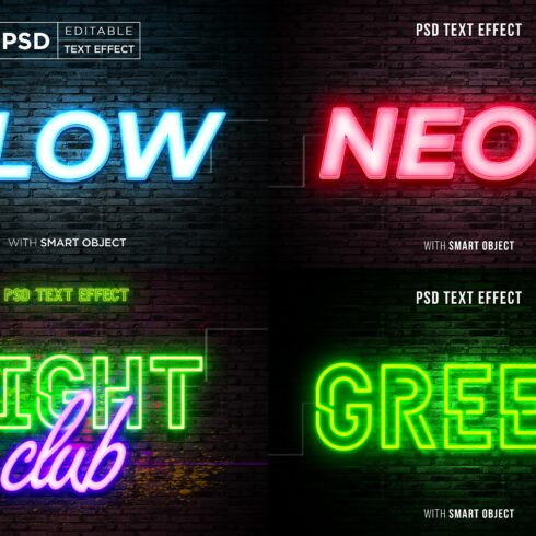 glow neon text effect bundlecover image.