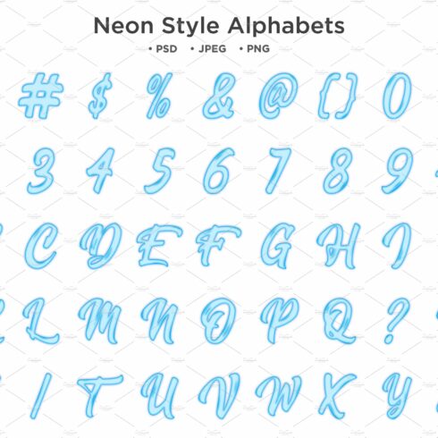 Neon Style Alphabet Abc Typographycover image.