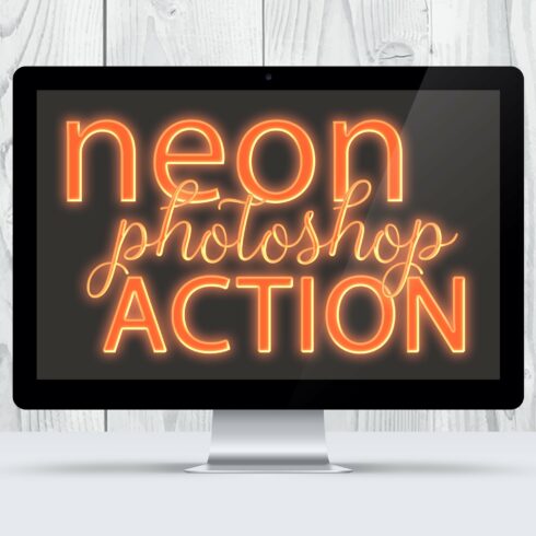 Orange Neon Photoshop Actioncover image.