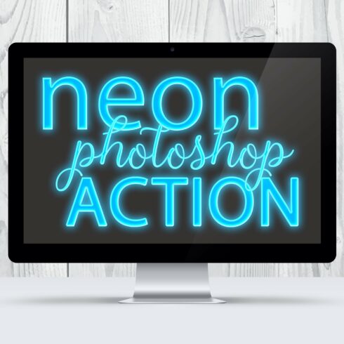 Blu Sky Neon Photoshop Actioncover image.