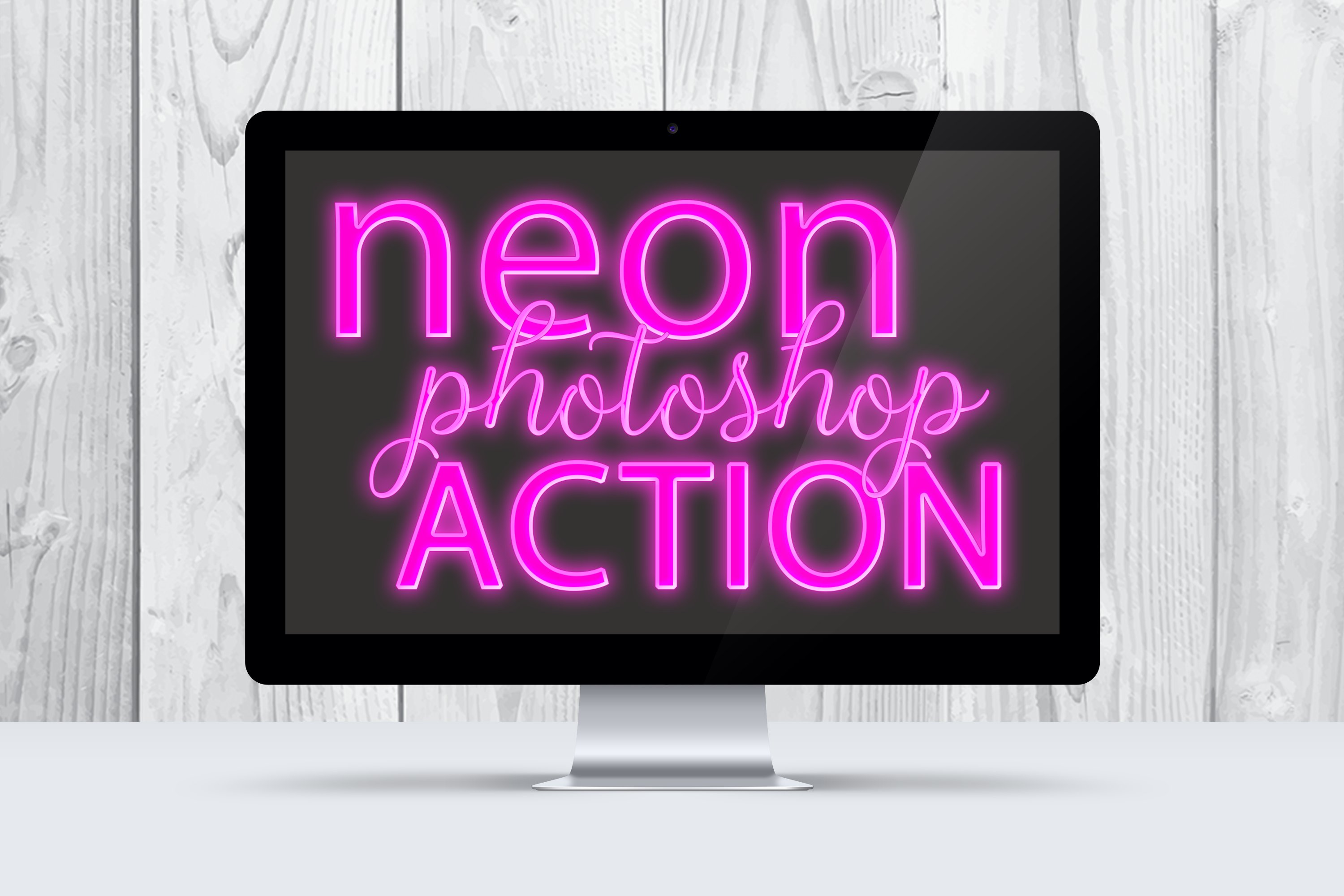 Pink Neon Photoshop Actioncover image.