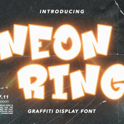 Neon Ring - Graffiti Display Font cover image.