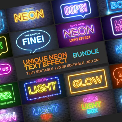 Exclusive Neon Text Effect Bundlecover image.