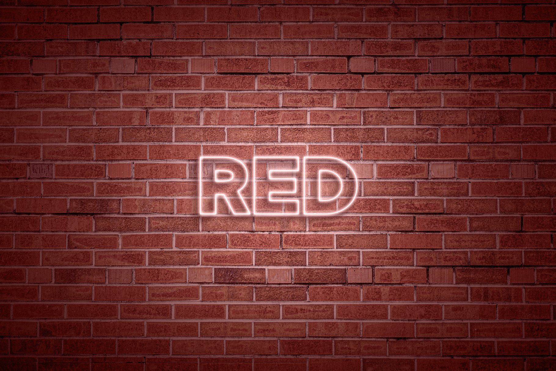 neon text effect red 958