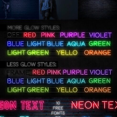 Neon Text Layer Styles FREE BRUSHEScover image.