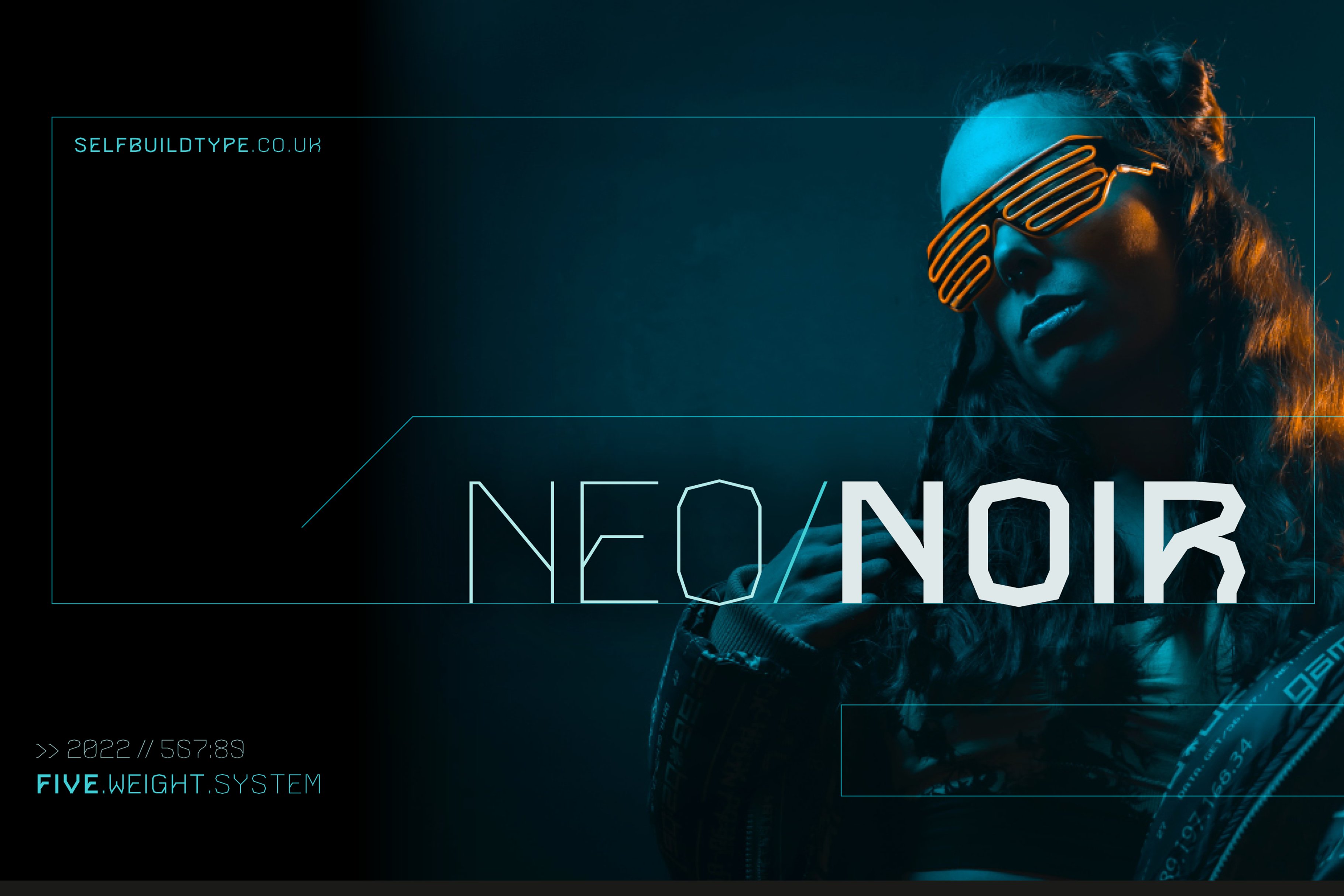 Neo Noir - Futuristic font cover image.