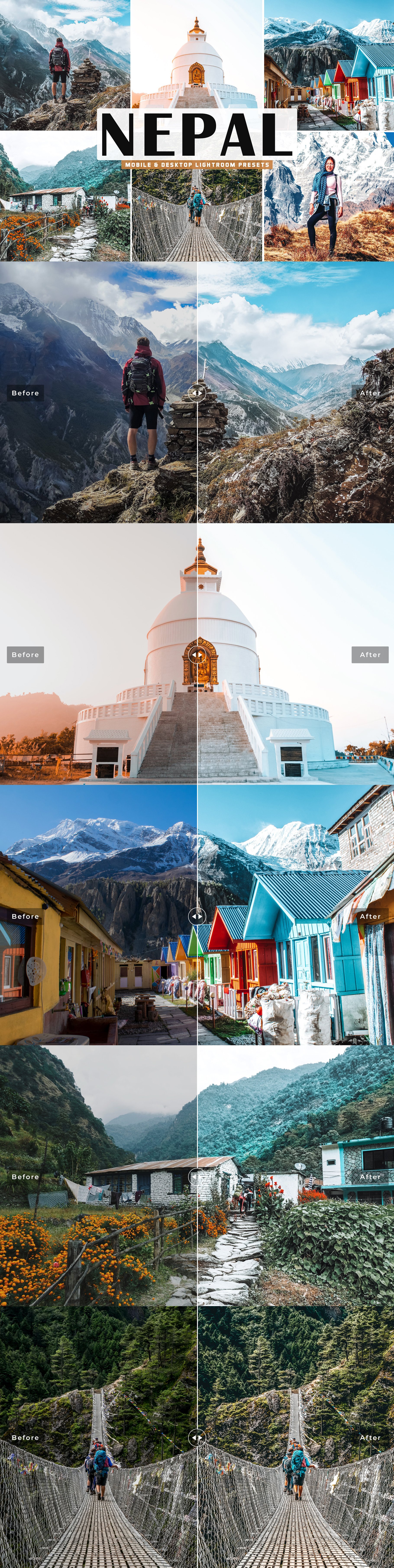 Nepal Pro Lightroom Presets Packcover image.