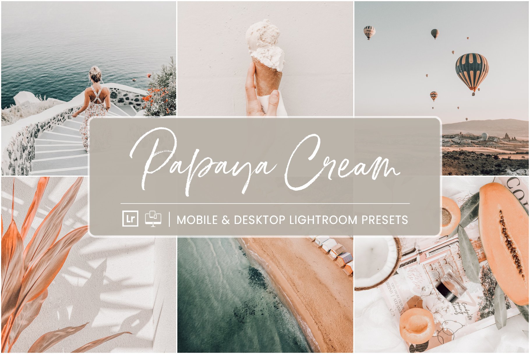 PAPAYA CREAM LIGHTROOM PRESETScover image.