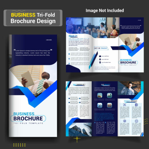 Tri-Fold Business Brochure Profile Template Design cover image.