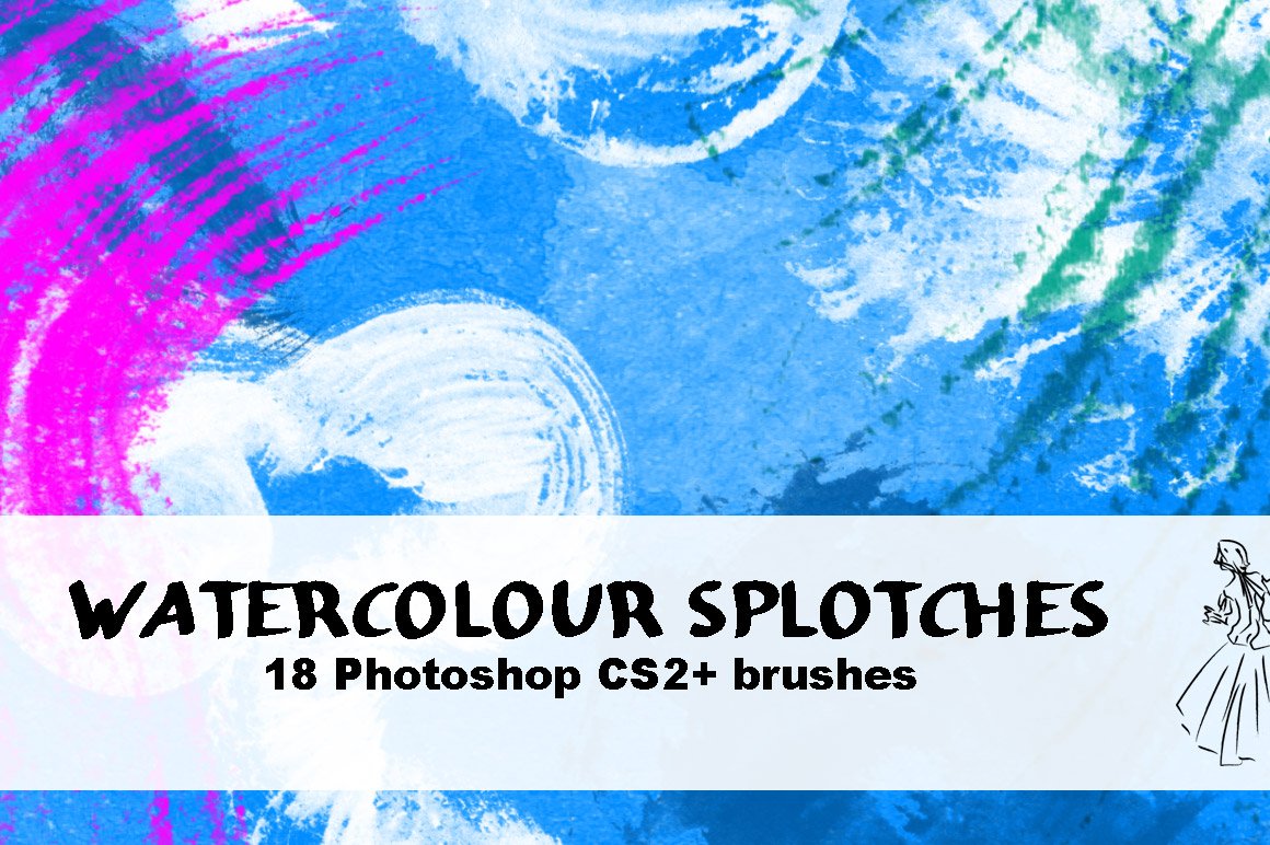 18 Watercolour Splotch Brushescover image.