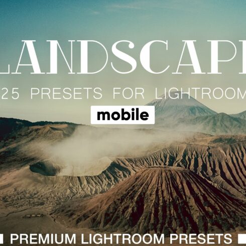 Landscapes Presets Lightroom Mobilecover image.