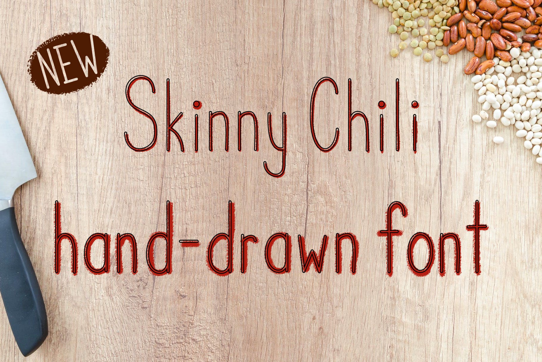 Skinny Chili font cover image.