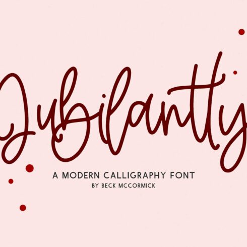 Jubilantly Script Font cover image.