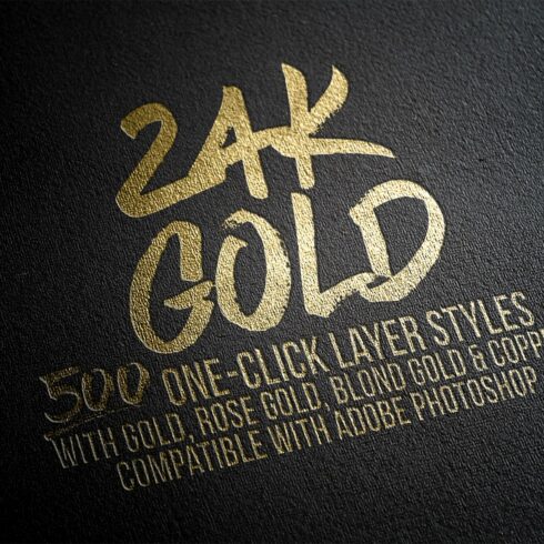 Gold Foil Layer Styles for Photoshopcover image.