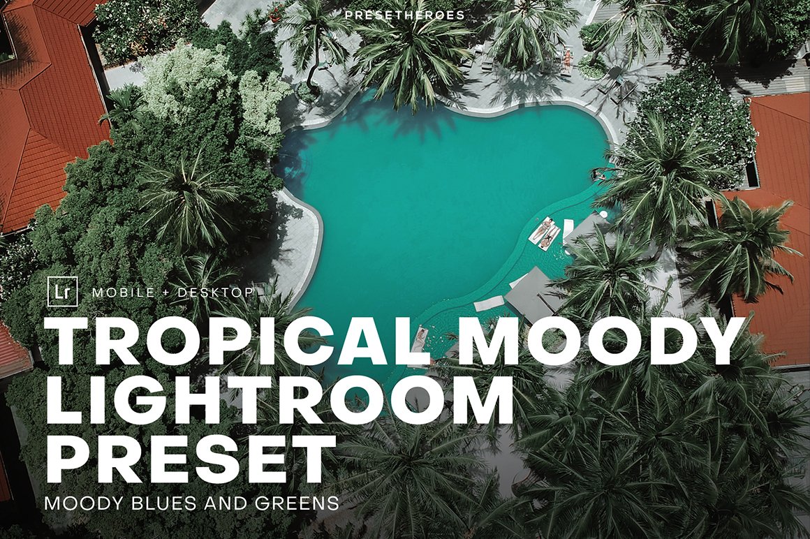 Tropical Moody Lightroom Presetcover image.