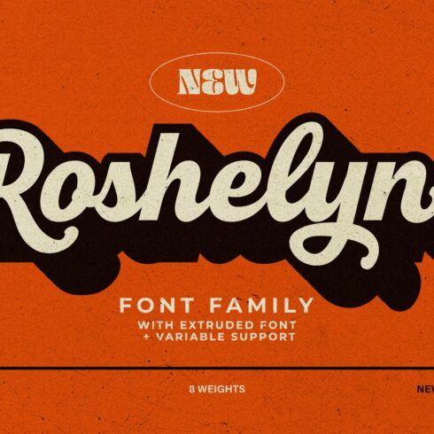 New Roshelyn Script - Font Familycover image.