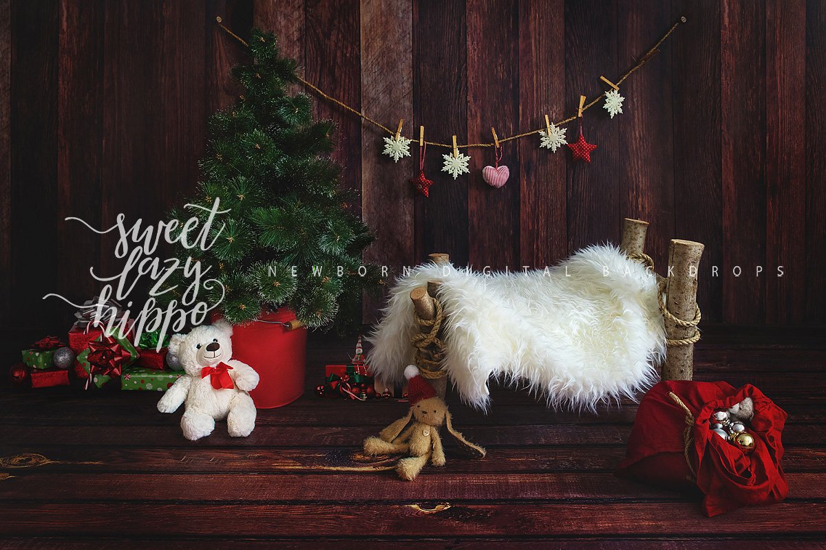 Christmas Backdrop. Santa's housepreview image.