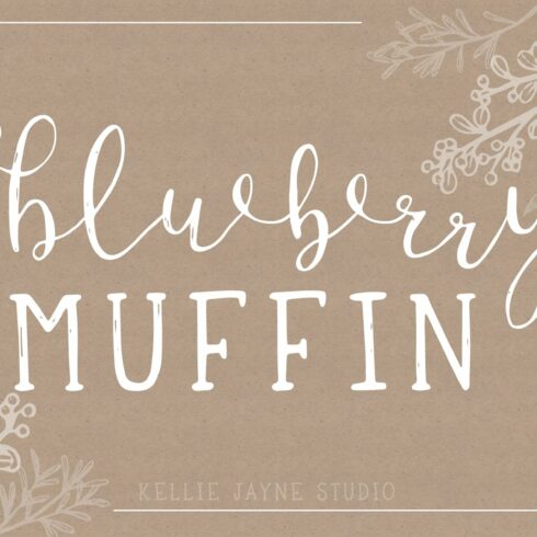 Blueberry Muffin Handwritten Font cover image.