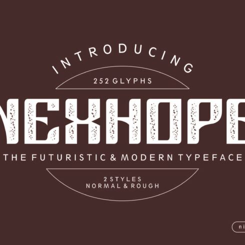Nexhope - A Futuristic Font Duo cover image.