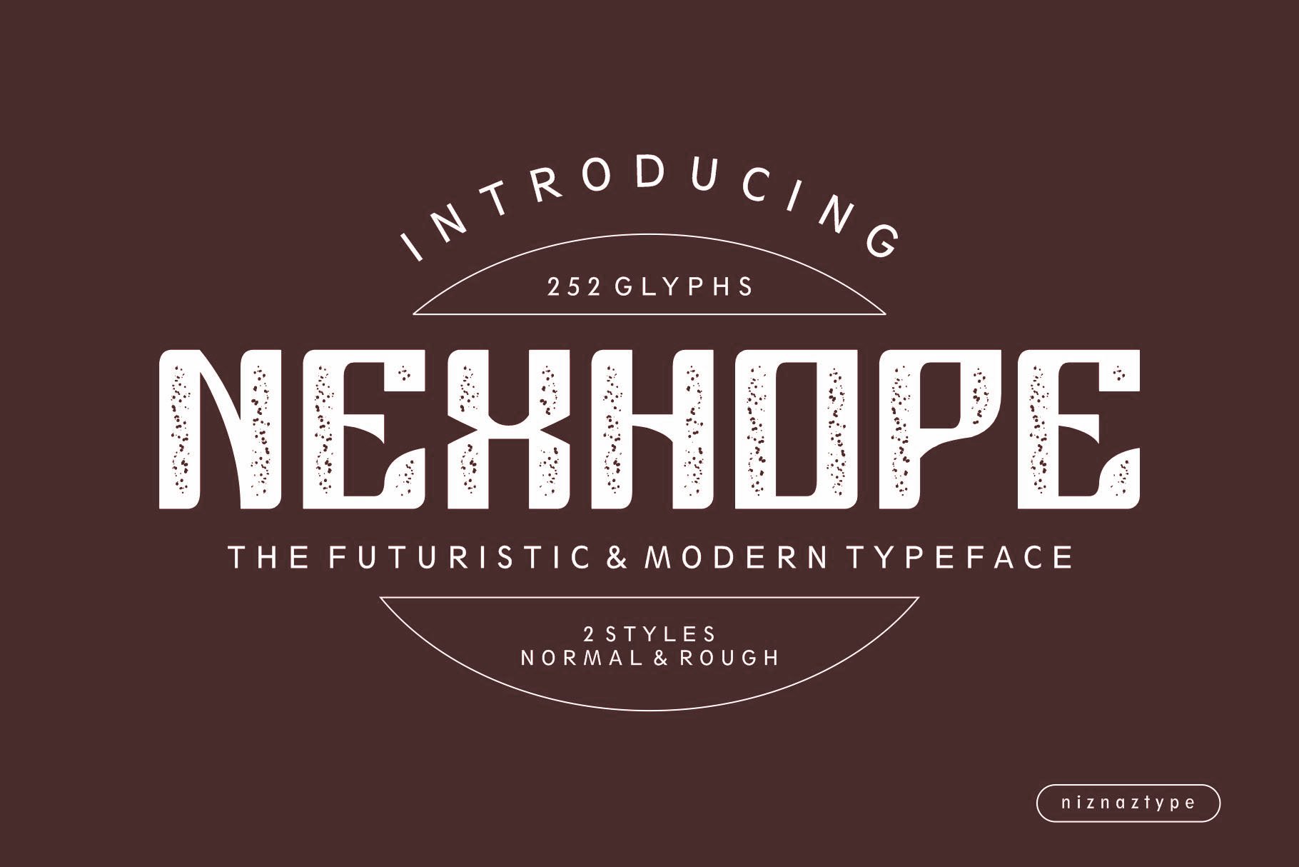 Nexhope - A Futuristic Font Duo cover image.
