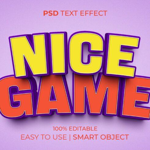 Nice Game 3D Text Effectcover image.